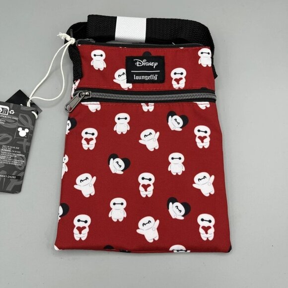 Disney Handbags - Disney Loungefly Big Hero 6 Baymax Red Passport Crossbody Bag NWT​